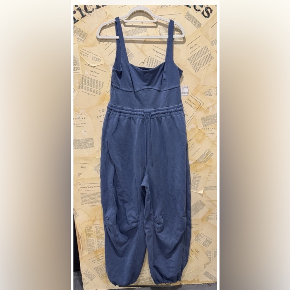 Free People Movement Inbound One Piece Jumpsuit Adjustable Drawstring MistyBlue - Picture 5 of 5